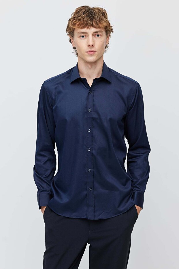 Men's Regular Fit Plain Shirt