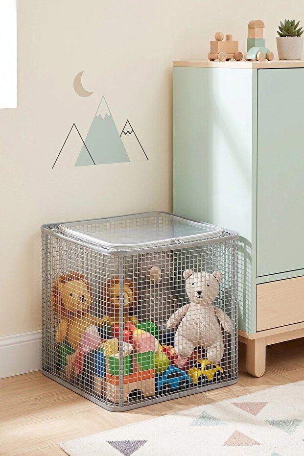 23 Liter Foldable Fabric Closet Organizer with Lid, Toy Organizer Storage Bin
