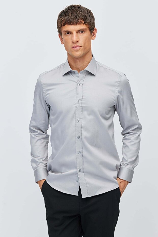 Men's Slim Fit Classic Collared Shirt