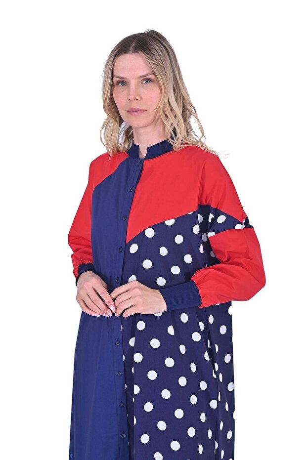 Polka Dot Long Shirt Red