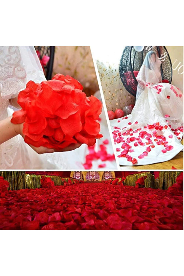 Red Color Rose Petal Shaped Confetti – 10 Packs 1000 Pieces