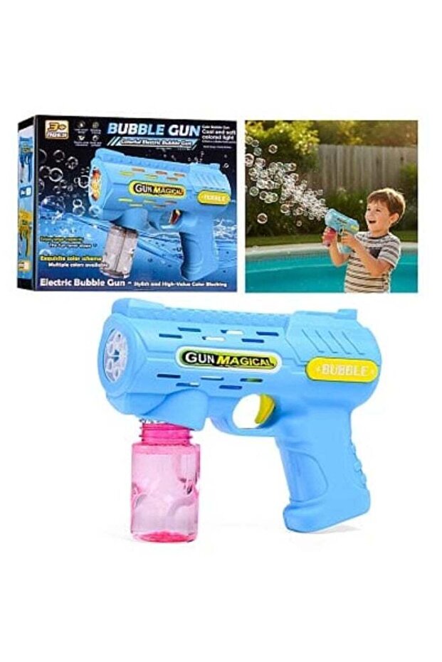 Electric Bubble Gun Toy with LED Light - Automatic Bubble Blower for Kids