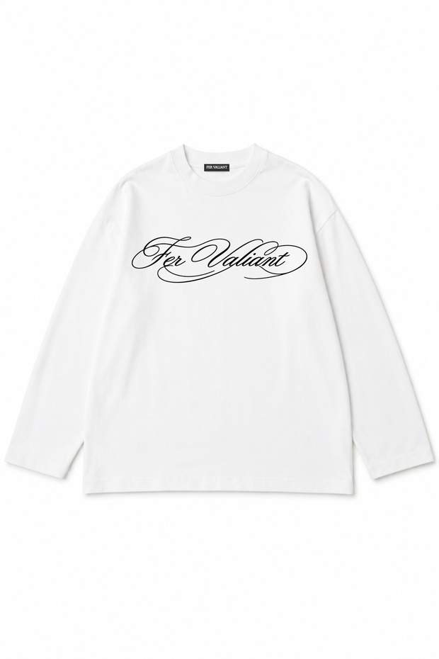 Unisex Printed Oversize Premium Long Sleeve T-Shirt