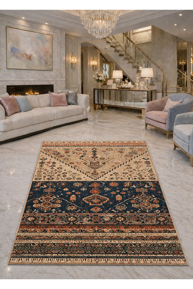 Sdt Mixed Patterned Modern Woven Base Decorative Carpet Sdtamor1572