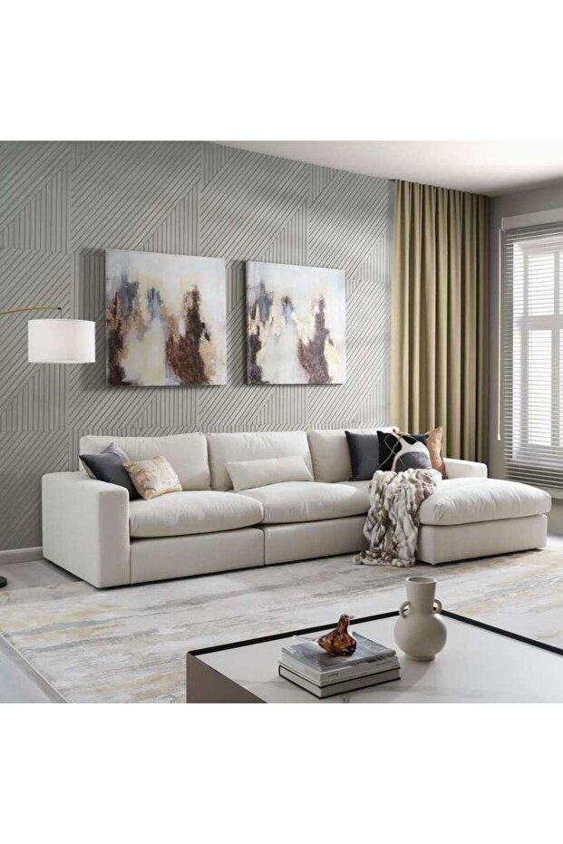 Bingnun Corner Sofa Set Right - Beige