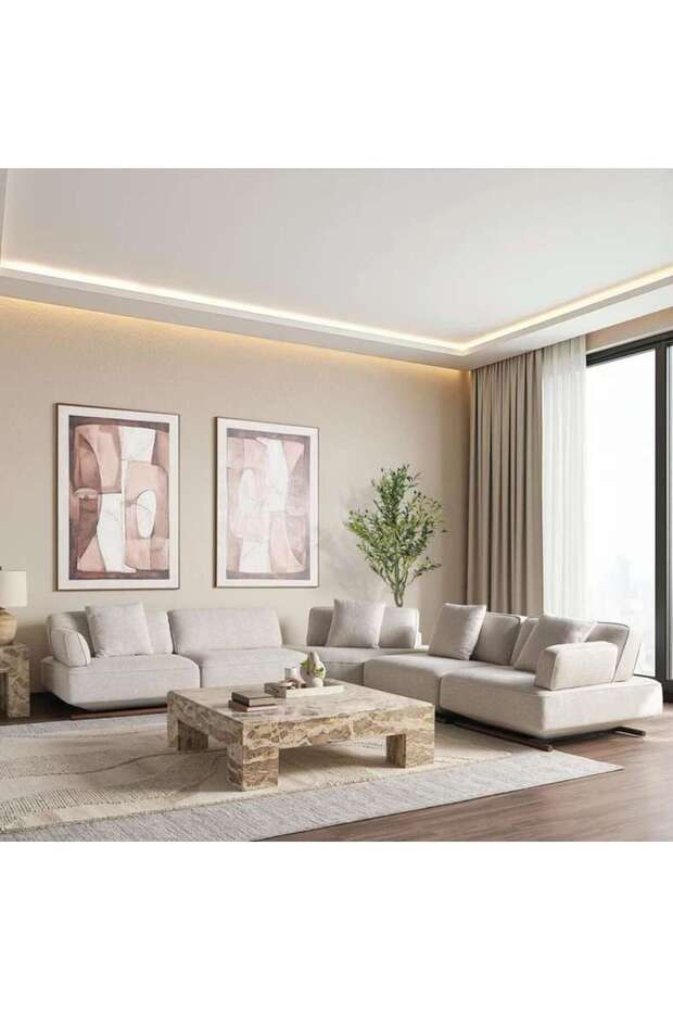 Gondola Corner Sofa Set - Beige