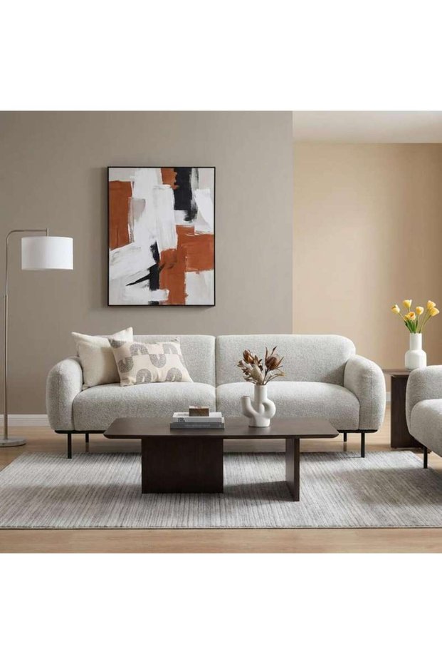 Teek 3 Seater Sofa- Grey