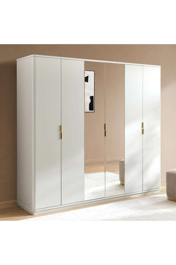 Leonordo 6 Door Wardrobe - Beige