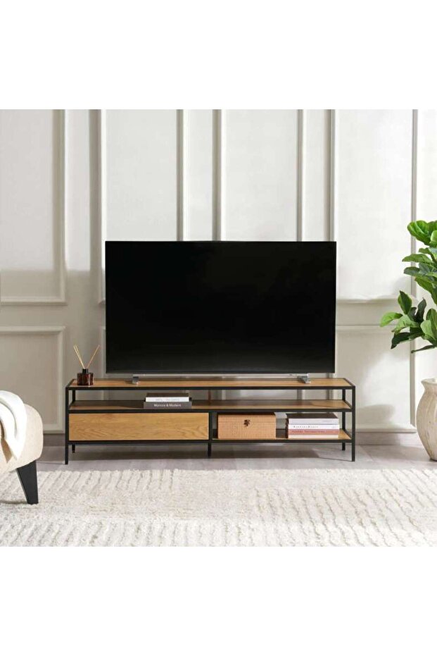 Pavia Tv Unit Upto 60 Inches Melamine - Natural Black