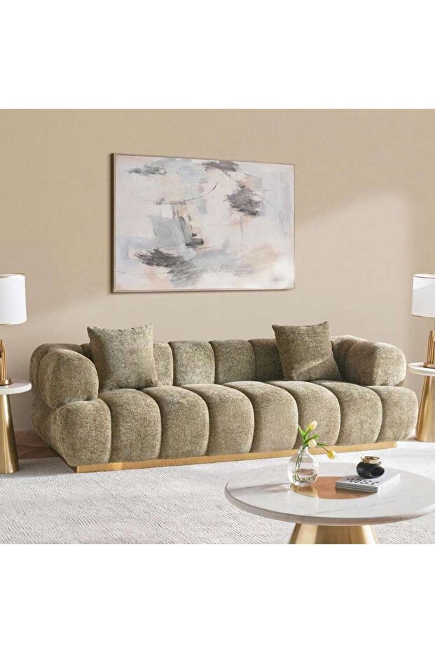 Kome 3 Seater Sofa- Green