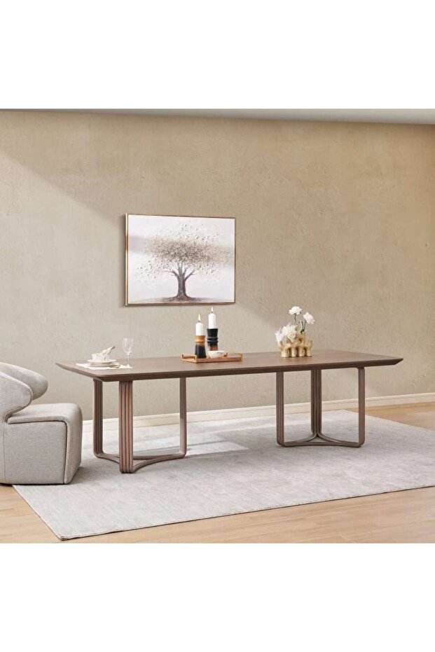Rophe 10 Seater Dining Table - Cream Grey