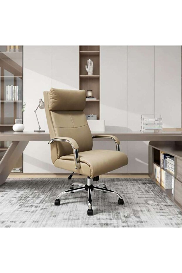 Strata High Back Office Chair - Beige