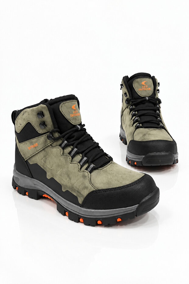 Men's Khaki Non-Slip Sole Waterproof Boots