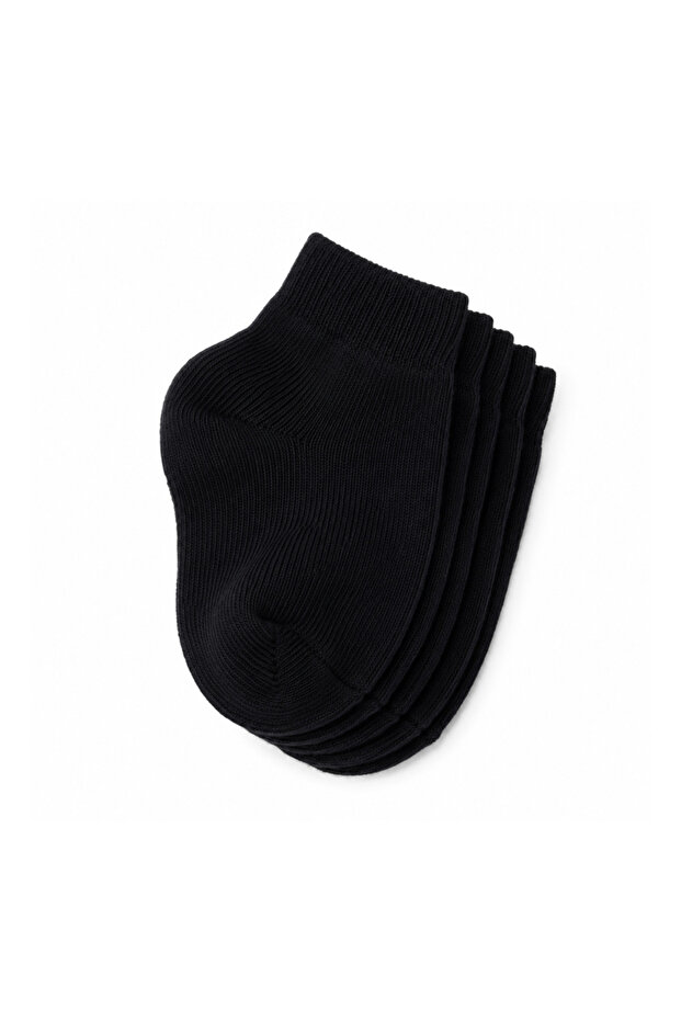 Londony Baby Ankle Socks – Black – 5 Pair Pack – Size 0–6 Months