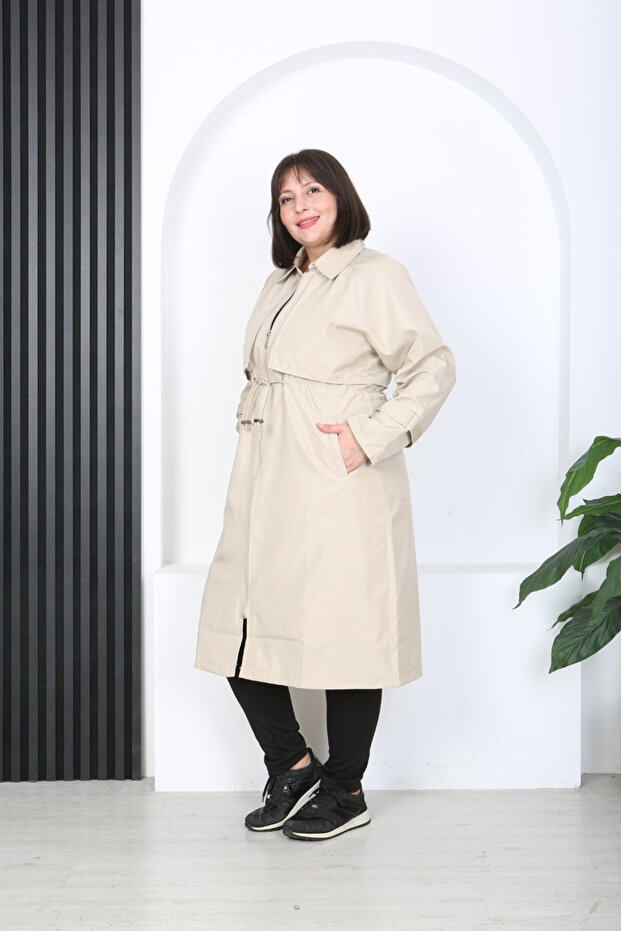 WOMEN'S LARGE SIZE TRENCH COAT