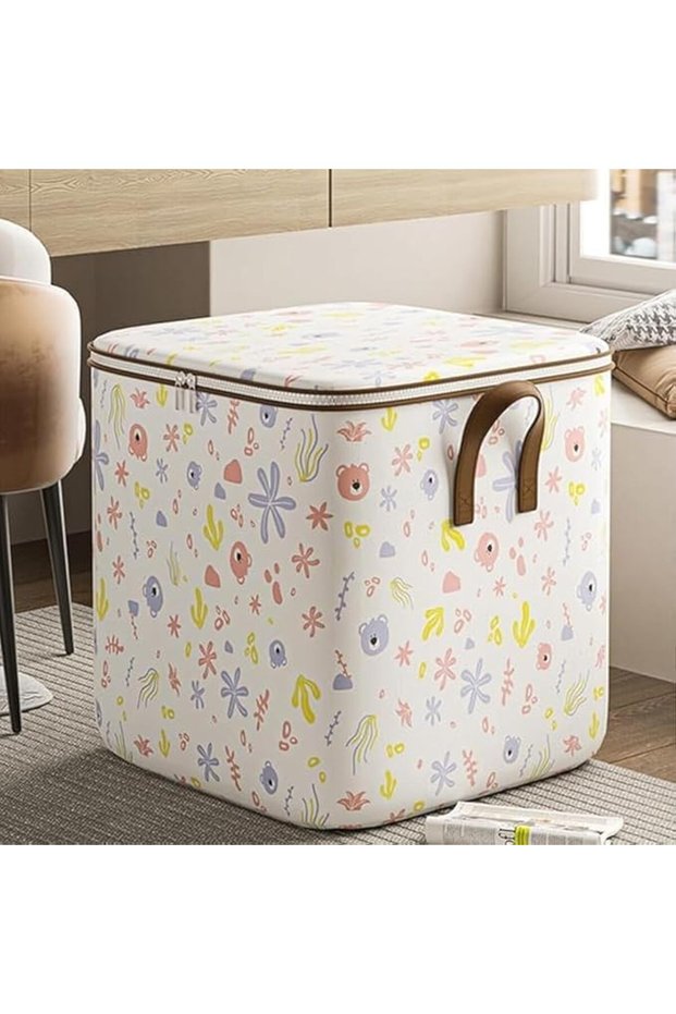 Azuni Storage Box with Cute Design Made of Fabric Rectangular Shape 100 Liter Storage Box