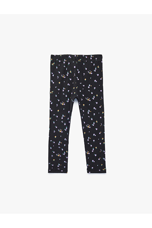 Floral Patterned Cotton Pocket Detailed Camisole Long Leggings