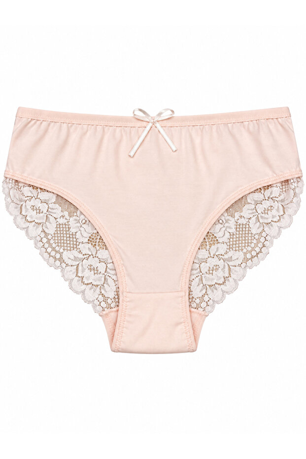 Powder Cotton Lace Sides Plus Size Women's Panties