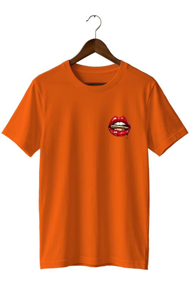 Widi and Lip Detailed Special Design Regular T-Shirt