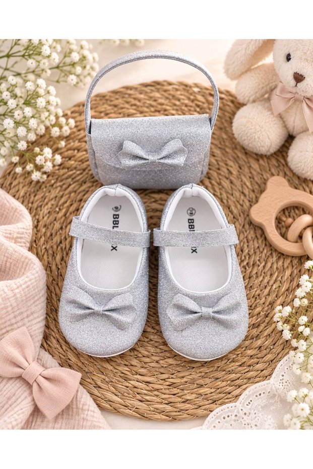 Baby Girl Glitter Bag and Ballerina (Shoes) Set