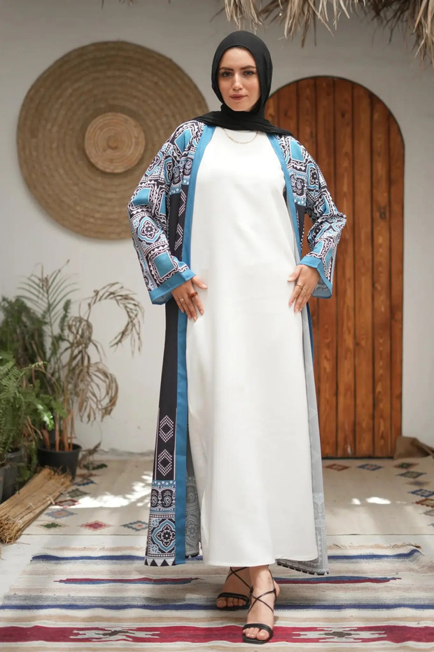 Basic White Maxi Dress for Women – Sleeveless CUT Modest Wear – Abaya Not Included