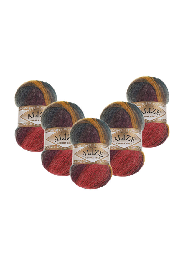 Angora Gold Batik 3368 5 Pieces 500 Gr 2750 Mt 20% Wool 80% Acrylic Hand Knitting Yarn