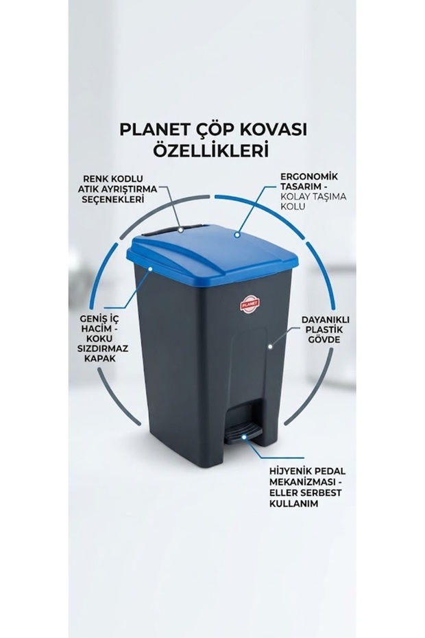 PEDALLI 50 LT ÇÖP KOVASI
