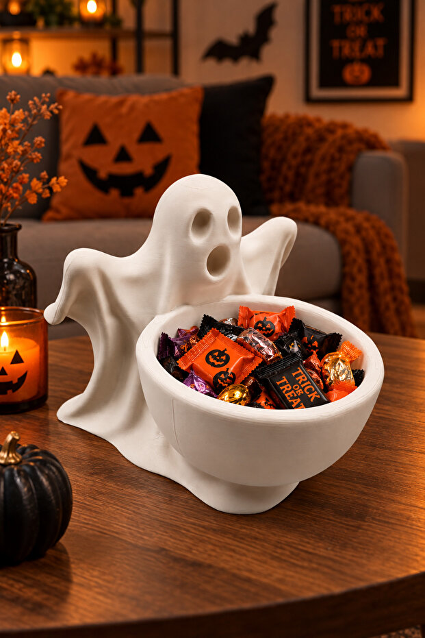 Scary Ghost Bowl Decorative Desktop Organizer