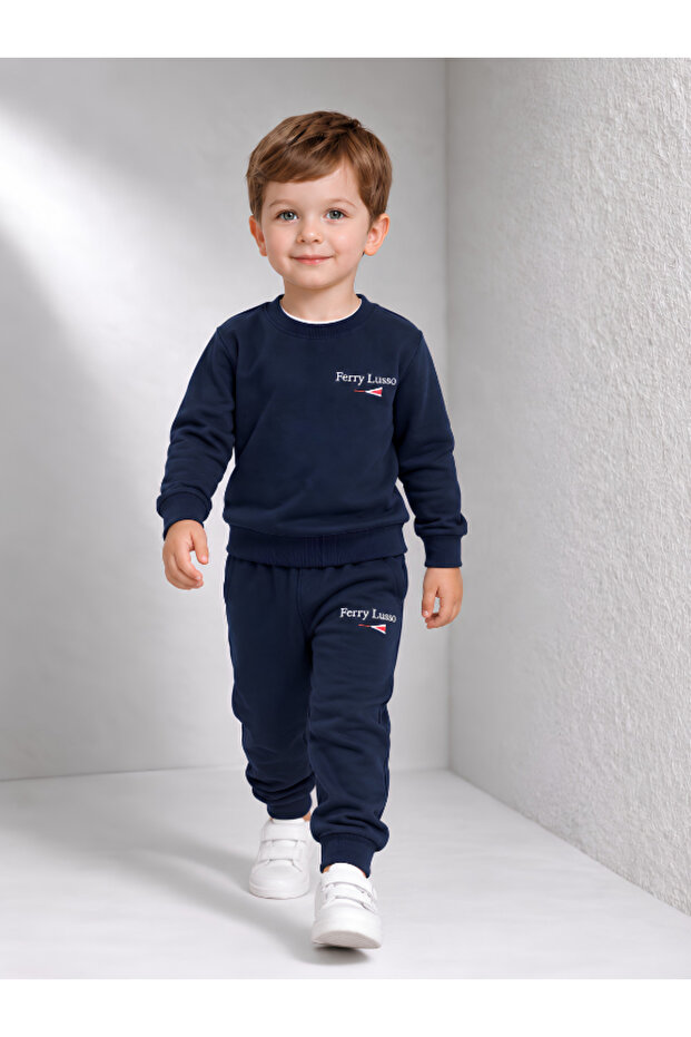 Boys' Stylish Comfortable Top and Bottom Tracksuit Sweat Set