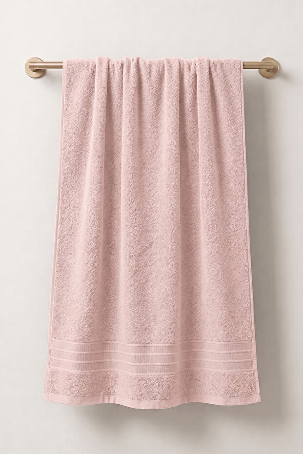 Dora Light Pink Bath Towel - 70X140 Cm, 400Gr, 100% Cotton, Spa and Hotel Towel