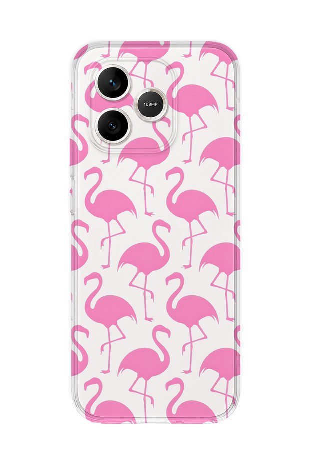 Honor 600 Lite Compatible Flamingo Pattern Transparent Phone Case