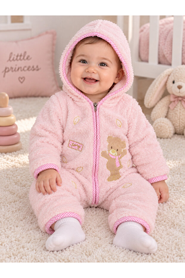 Jumpsuit Hooded Baby Plush Welsoft Jumpsuit