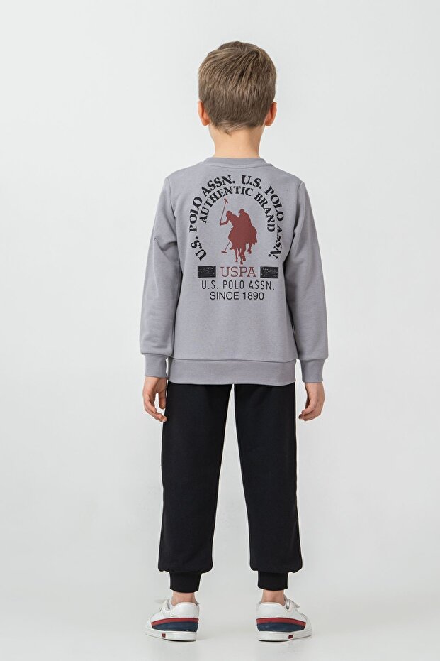 4-14 Years Licensed Us Polo Assn Boys' Team Set - Space Gray
