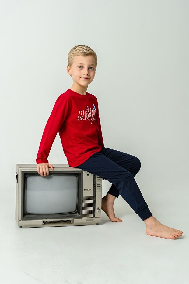 4-14 Years Licensed Us Polo Assn Boys' Set-Red