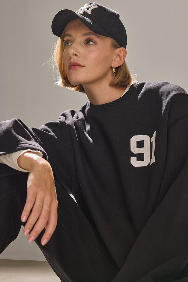 Oversize Printed Sweatshirt