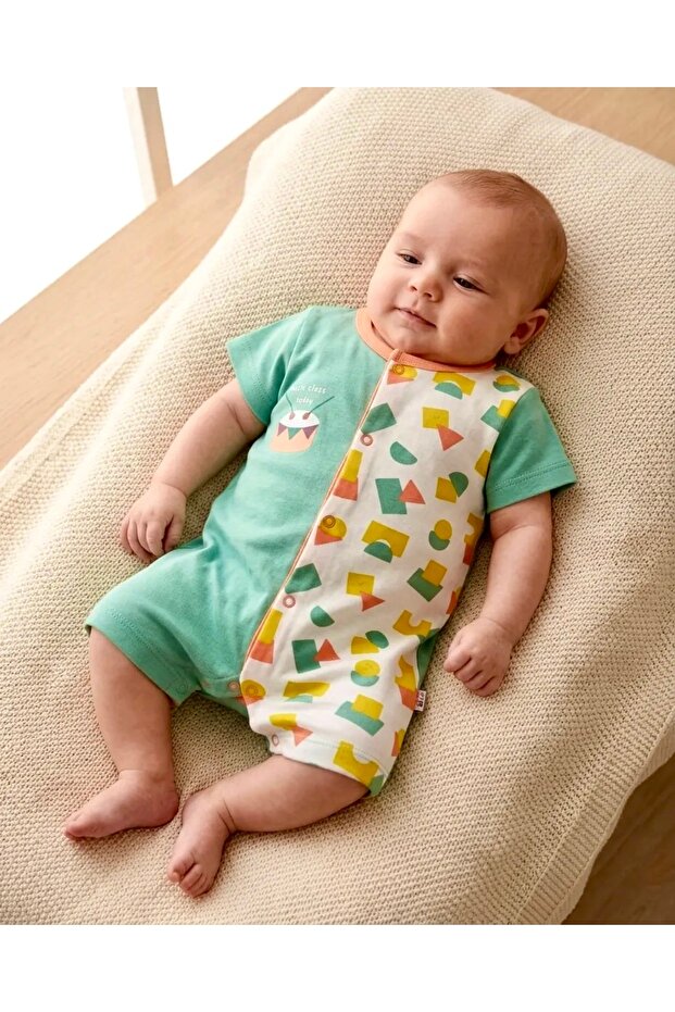 Baby boy short sleeve summer romper