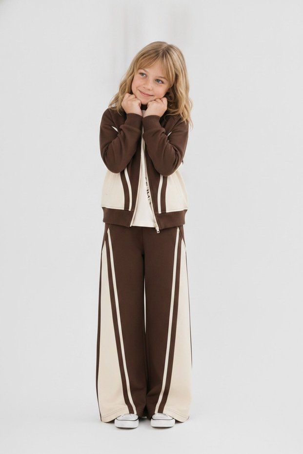 8-14 Years Old Katerina Brooke Girl's Set-Mocca