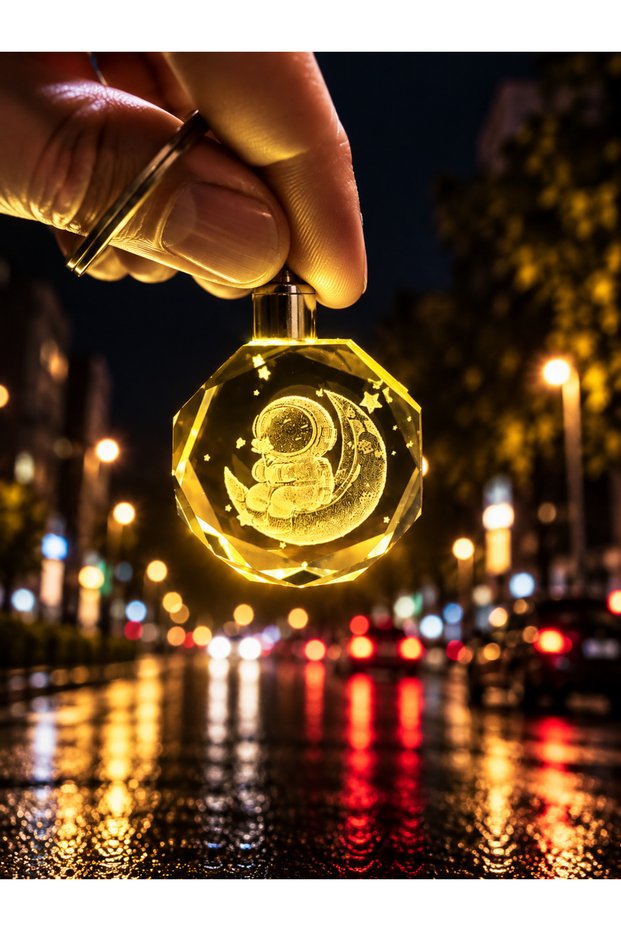 Lighted Crystal Keychain Gift Bag Ornament