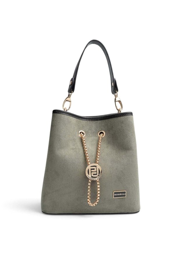 Life Green - Black Suede Women's Crossbody Bag Sp967