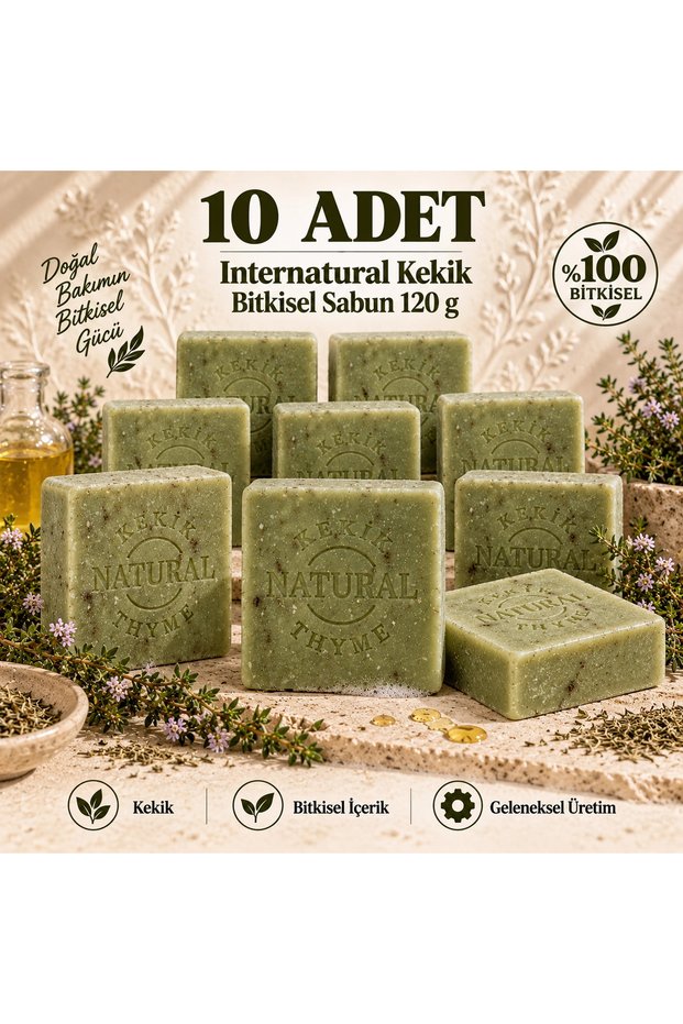 Internatural Thyme Herbal Soap 120 g - 10 Pieces