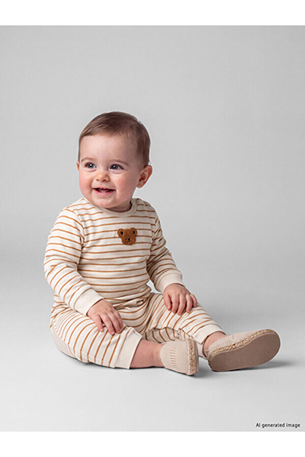 Sparkling Choices Striped Baby Boy Romper from Shining Store