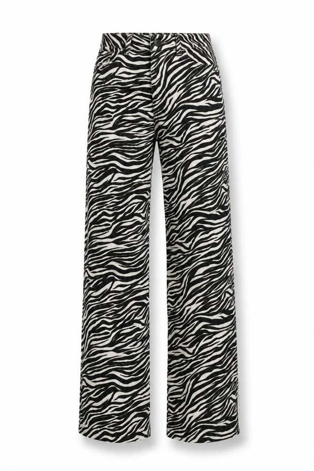 Black Zebra Patterned Trousers 035