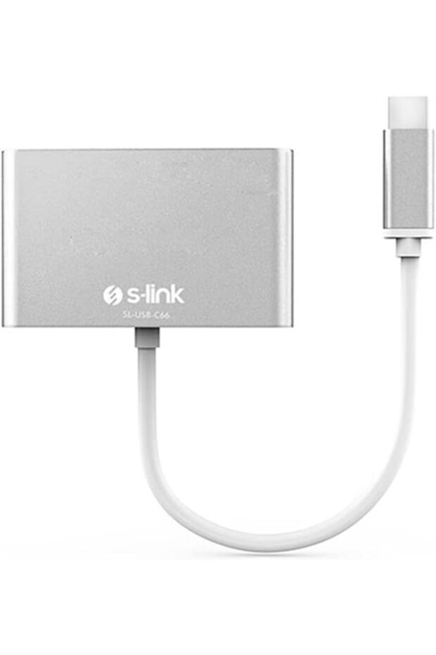 SL-USB-C66 Type-C to VGA+usb3.0+pd Kablo