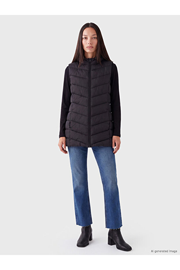 Women's Puffer Vest with Hood for Style Enthusiasts from Uzg Store