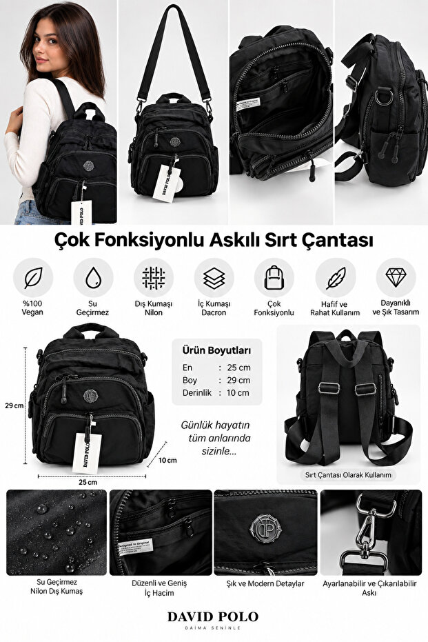 Women's Multi-Functional Multi-Pocket Backpack