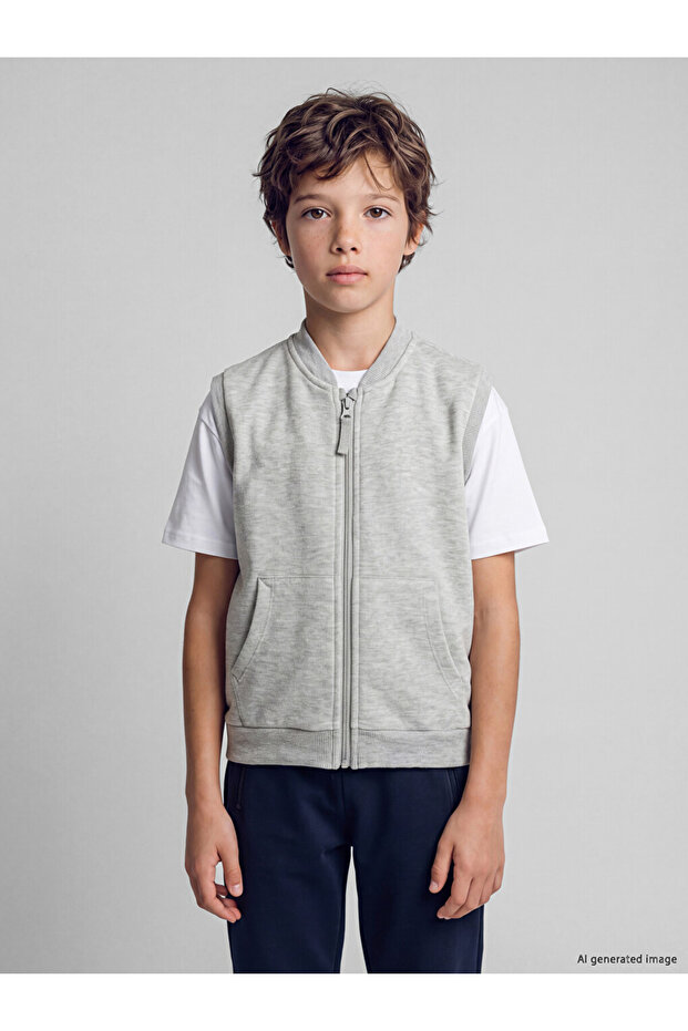 Rmz Gi̇yi̇m Farkiyla Zero Roba Collar Boys' Thick Vest