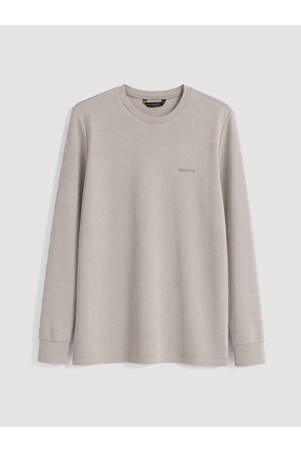 Vizyon New Season Beige Crew Neck Men's Sweatshirt