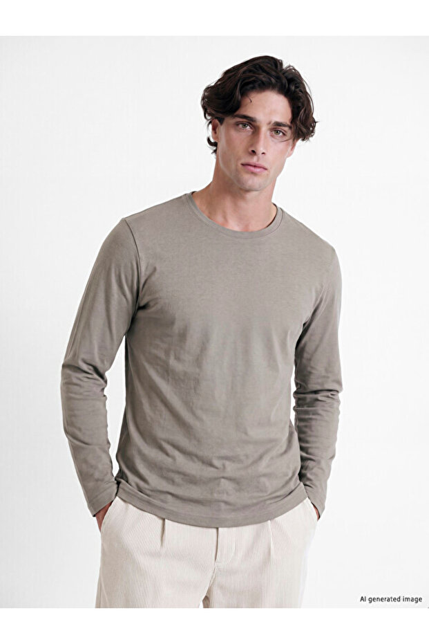 Zero Roba Collar Long Sleeve Men's T-Shirt from Uzg Store for Style Enthusiasts