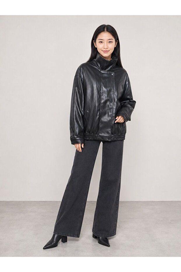 Oversize Women's Coat Pu