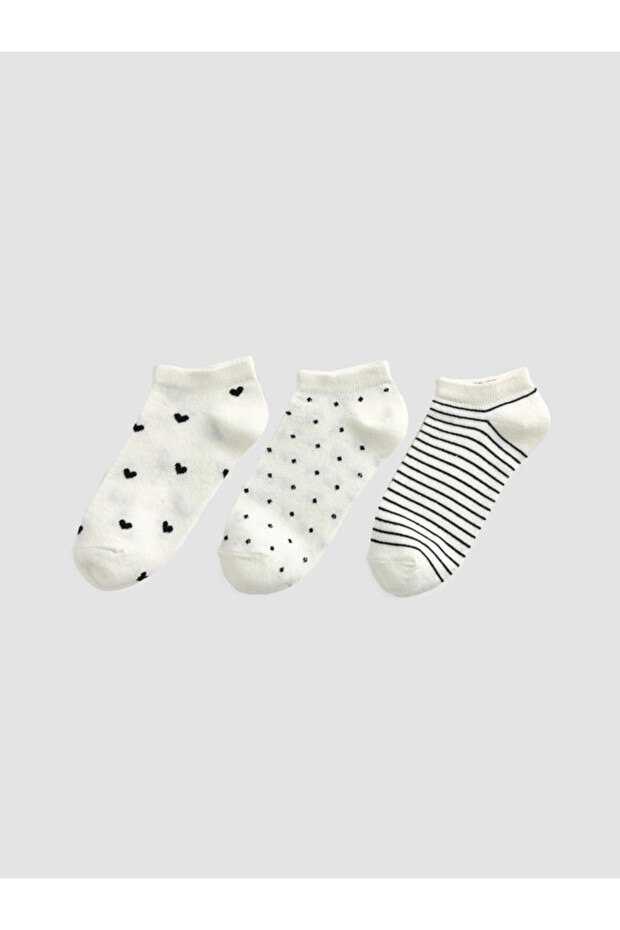Esvab • Modern & Distinctive Embroidered Women's Booties Socks 3-Piece Set